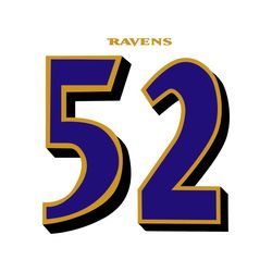 NFL Ray Lewis 52 Baltimore Raven SVG Cutting Digital File