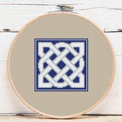 Celtic knot cross stitch pattern Biscornu pattern for beginners Pincushion xstitch Digital format PDF