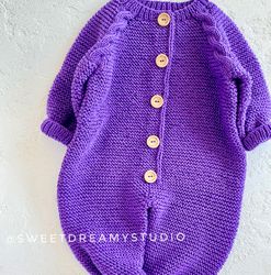 KNITTING PATTERN KYOTO Jumpsuit /Baby Romper / Baby Overall / 4 Sizes
