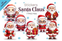 Funny Cartoon Santa Claus. PNG, Clipart.