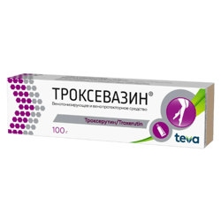 Troxevasin gel 2 percent 100g tube Troxerutin - venotonic, vein restoration