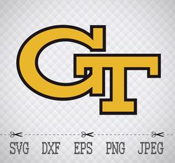 Georgia Tech Yellow Jackets LOGO SVG,PNG,EPS Cameo Cricut Design Template Stencil Vinyl Decal Tshirt Transfer Iron on