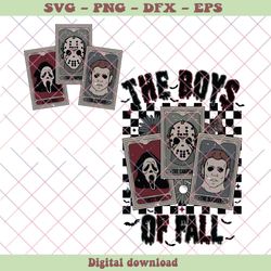 The Boys Of Fall Horror Characters Tarot Card SVG Cricut File