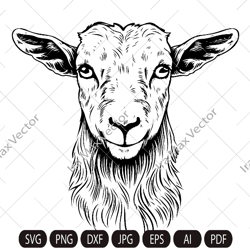Goat Svg, Baby Goat Svg,Cute Goat svg, farm animal Svg, cute animal Svg ,Goat Svg Cut Files & Silhouette