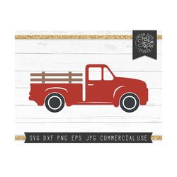 Truck SVG, Red Truck SVG, Vintage Truck, Pickup Truck Clipart, Instant Download Truck Cut File for Cricut, Farm Truck Silhouette, Dxf Eps