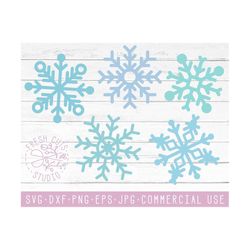 Snowflake SVG Designs for Cricut Cameo Silhouette, Cute Snowflake Instant Download Graphics Dxf Cut Files, Cuttable Design, Snowflake PNG