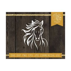 Horse SVG, Horse Head Svg, Horse Cut File for Cricut, Horse Silhouette, Instant Download, Horse Line Drawing, Pretty Horse svg, Horse Face