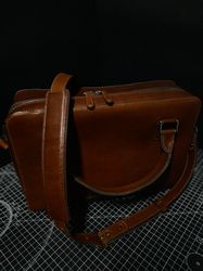 DIY leather shoulder bag - Digital leather bag - PDF Leather bag