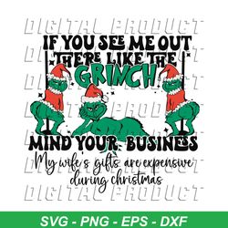 Retro Funny Christmas Grinch Quotes SVG Digital Cricut File