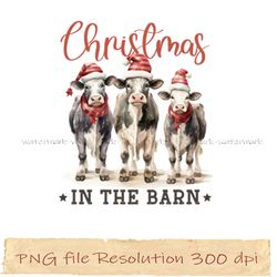 Christmas in the barn Sublimation, xmas Png, Print Files, instantdownload