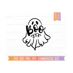 Boo SVG Ghost Cut File, Ghost Halloween, Spooky svg, Ghost png Sublimation, Kids Halloween, fall svg, thanksgiving, Boo png image clipart