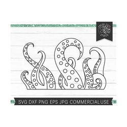 Tentacle SVG Cut File for Cricut, Silhouette, Cameo, Cthulu SVG File Clipart, Sea Monster svg dxf png Instant Download, Octopus svg