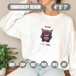 Ninja Anime Embroidery, Inspired Anime, Animal Anime, Format exp, dst, jef, pes, Instant Download, Anime Character, Wild Ạnimal, Anime Embroidery Designs
