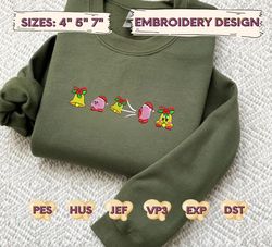 Kirby X Christmas Bell Embroidery Designs, Christmas Embroidery Designs, Christmas 2022 Embroidery Files, Xmas Embroidery Designs