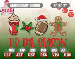 Tis The Season Embroidery Designs, Christmas Embroidery Designs, Santa Clause Embroidery, Hand Drawn Embroidery Designs