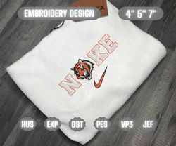 NIKE NFL Cincinnati Bengals Logo Embroidery Design, NIKE NFL Logo Sport Embroidery Machine Design, Famous Football Team Embroidery Design, Football Brand Embroidery, Pes, Dst, Jef, Files