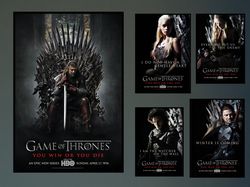 Game of Thrones Season 1 Movie Poster 2023 FilmDune Room Decor Wall ArtPoster GiftCanvas prints.jpg