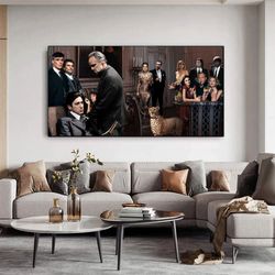 Iconic Movie Characters Canvas Print Featuring Top Mobster and Gangster Famous Celebrities - Perfect Wall Art for Film E