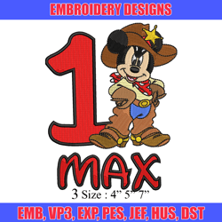 1 Max Mickey Mouse embroidery design, Mickey embroidery, logo design, Logo shirt, disney embroidery, Digital download