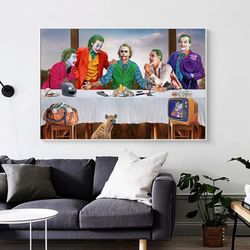 The Best Movie Jokers Art Film Canvas Painting Print Wall Art The Most Famous Joker Characters of All Time.jpg