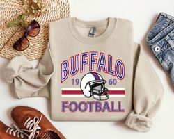 Buffalo Football Sweatshirt Vintage Style Buffalo Football Crewneck Football Sweatshirt Buffalo Sweatshirt