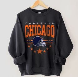 Chicago Football Sweatshirt, Vintage Style Chicago Football Crewneck, America Football Sweatshirt, Chicago Crewneck, Foo