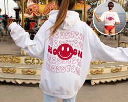 Houston Shirt, Smiley face Hoodie, Emoji Crewneck Sweatshirt