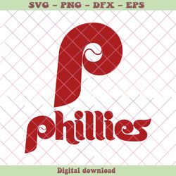 Vintage Philadelphia Phillies Baseball MLB SVG File For Cricut