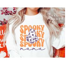 Spooky Mama SVG PNG, Halloween Mom Svg, Halloween Svg, Witchy Mama Svg, Witchy Vibes Svg, Daisy Ghost Svg, Halloween Shirt Svg, Ghost Svg