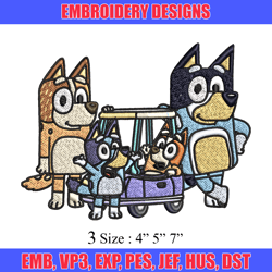 Bluey family embroidery design, Bluey Embroidery, Embroidery File, cartoon design, cartoon shirt, Digital download.