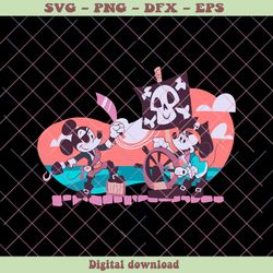 Mickey and Minnie Mouse Pirates of the Caribbean SVG File