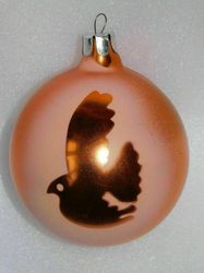 Glass Christmas BALL BIRD Ornament Tree Decoration Soviet Vintage USSR 1960s