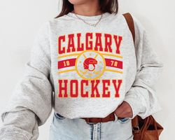 Calgary Flame Sweatshirt, Vintage Calgary Flame Sweatshirt Shirt, Flames Sweater, Flames Shirt, Hockey Fan Shirt, Retro