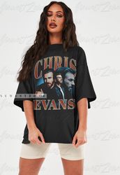 Chris Evans Shirt Actor Movie Drama Television Series Fans Gift Tshirt Retro Vintage Bootleg Graphic Tee Hoodie Sweatshi