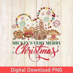 Retro Christmas Magic Kingdom PNG, Disney Christmas PNG, Magic Kingdom, Mouse Ears PNG, Snowflake PNG, Magic Kingdom PNG