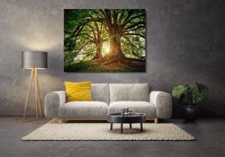 angel oak tree canvas wall art large canvas wall art , old tree print art nature wall art living room large oak tree of