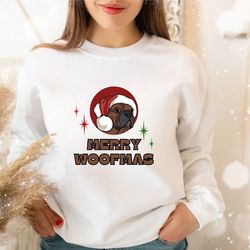 dog christmas sweater, boxer dog sweater, brown boxer dog, cozy sweatshirt, gift for a dog walker, dog mum apparel, cani