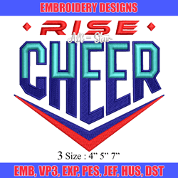 Cheer rise Logo embroidery design, Cheer rise Logo embroidery, embroidery file, logo design, Digital download.