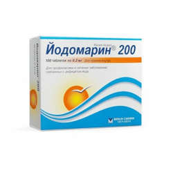 Iodomarin 100 tab 200 mg Potassium iodide supplement Iodomarin tab 200 mcg 100 pcs