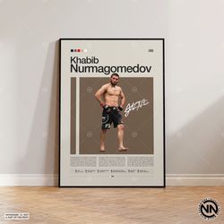 Khabib Nurmagomedov Poster, MMA Poster, Boxing Poster, Sports Poster, Mid-Century Modern, Motivational Poster, Sports Be