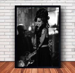 Amy Winehouse Music Poster Canvas Wall Art Family Decor, Home Decor,Frame Option-1