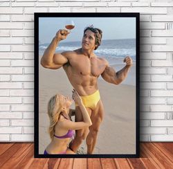 Arnold Schwarzenegger Bodybuilding  Poster Canvas Wall Art Family Decor, Home Decor,Frame Option