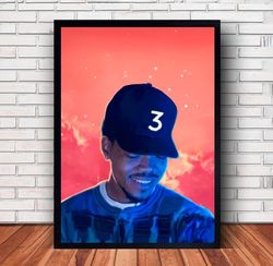 Chance the Rapper Music Poster Canvas Wall Art Family Decor, Home Decor,Frame Option