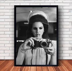 Lana Del Rey Music Poster Canvas Wall Art Family Decor, Home Decor,Frame Option