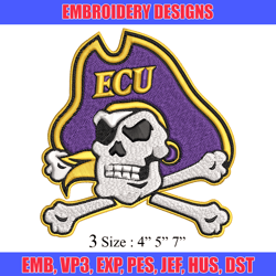 East Carolina Pirates embroidery design, East Carolina Pirates embroidery, Sport embroidery, NCAA embroidery.