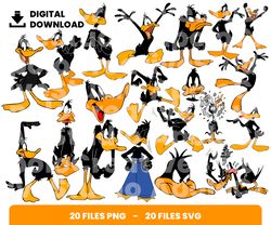Bundle Layered Svg, Daffy Duck, Catoons, Digital Download, Clipart, PNG, SVG, Cricut