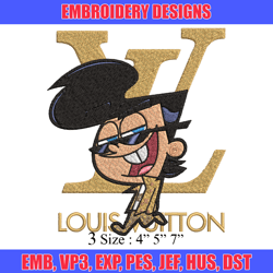 Man louis vuitton Embroidery Design, Lv Embroidery, Embroidery File, Cartoon Embroidery, Logo shirt, Digital download