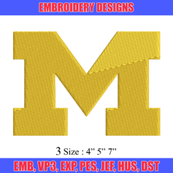 Michigan Wolverines embroidery design, Michigan Wolverines embroidery, logo Sport, Sport embroidery, NCAA embroidery.