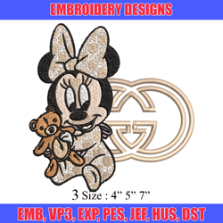 Minnie baby gucci Embroidery Design, Gucci Embroidery, Embroidery File, Logo shirt, Sport Embroidery, Digital download