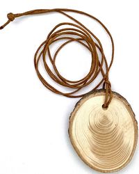 Pendant "Health charm "Cedar cut", height 6-6.8 cm (2.36-2.8 inch), thickness 0.8 cm (0.314 inch) handmade